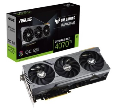 TARJETA DE VIDEO ASUS TUF GEFORCE GAMING RTX 4070 Ti 12GB GDDR6X, PCI-E 4.0 PUERTOS: 3 x DISPLAYPORT/ 2 x HDMI (TUF-RTX4070TI-12G-GAMING)